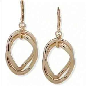 Anne Klein new Gold Orbital Drop Earrings